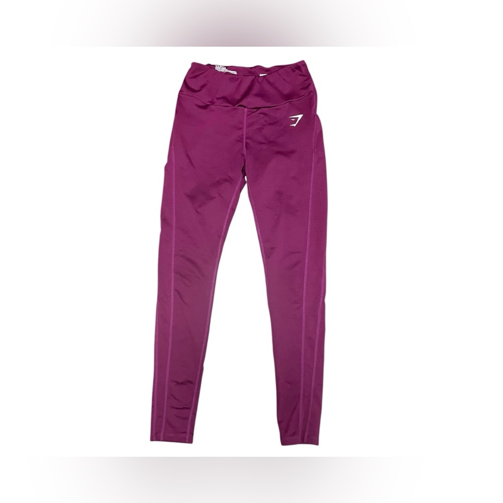 Gymshark DRY Leggings Womens M Burgundy High Rise Workout Athletic
